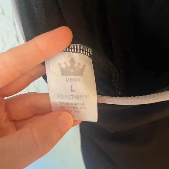 MARIIA Black and Lilac Tank Leotard with Mesh Cut Out - Picture 6 of 6